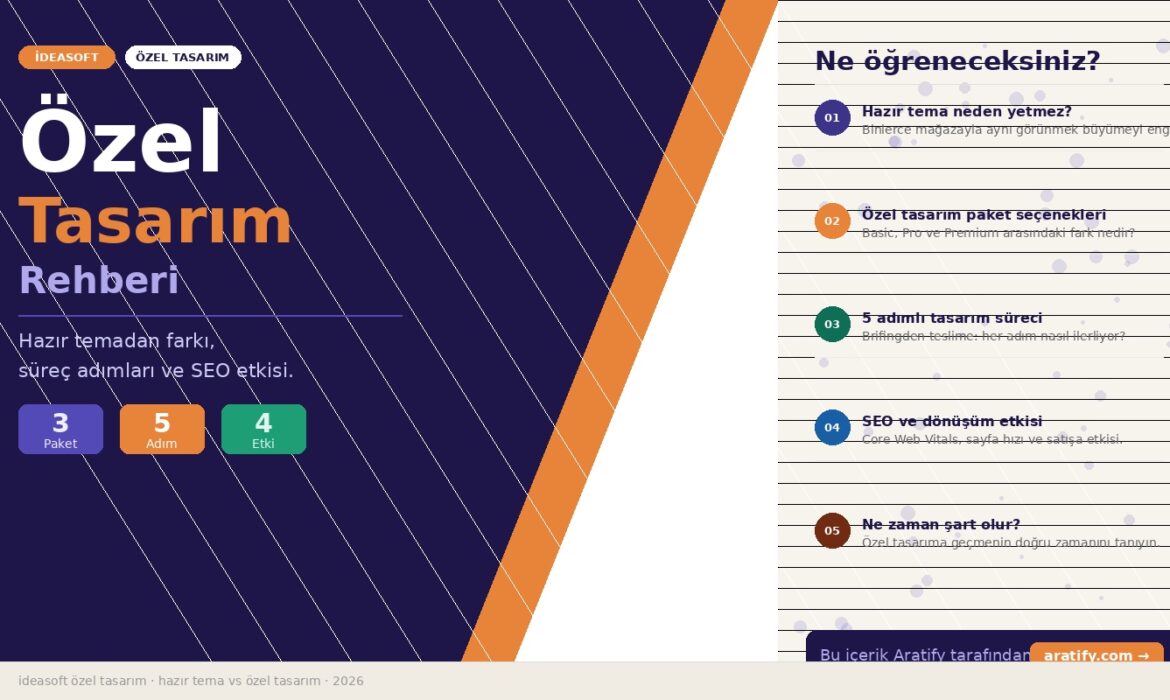 İdeasoft Özel Tasarım Hazır Temadan Farkı, Süreci ve Mağazanıza Kattığı Değer
